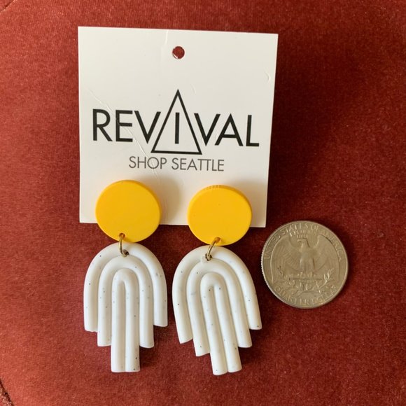 Revival Seattle - Arched Polymer Earrings (NWT) - Picture 2 of 2